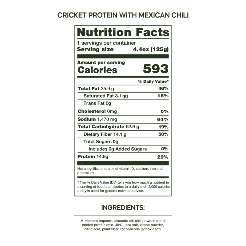 CRICKET PROTEIN WITH MEXICAN CHILI